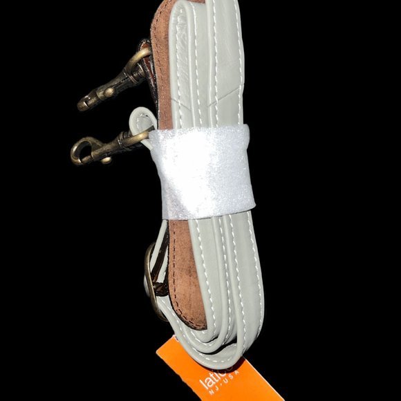 Vintage Latico Leathers Light Olive Green with Brown Duffle Travel Bag - Picture 7 of 7